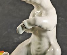Large antique porcelain polar bear
