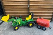 Ride on tractor and slurry tank