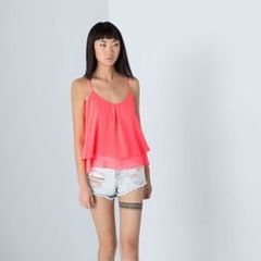 Bershka strappy neon top size S UK8 EUR36 Postage included