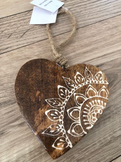 Hanging wooden heart