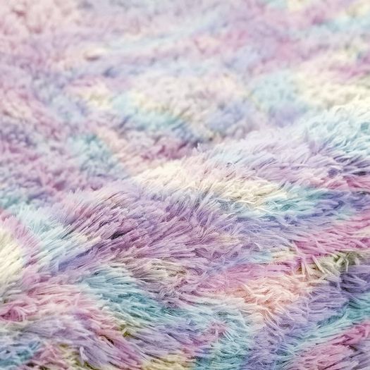 MULTIPLE SIZES/COLOURS AVAILABLE Rainbow 50x80cm for Bedroom Anti Slip Modern Super Soft Thick Pile Small Fluffy Shaggy Rug Non Shedding