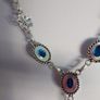 Blue Topaz Necklace & Earrings Set Image 3
