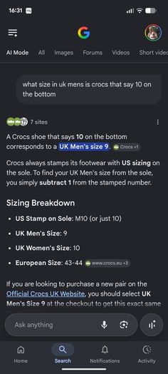 men's Crocs size 9