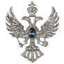 Dual Head Silver Eagle Brooch Image 2