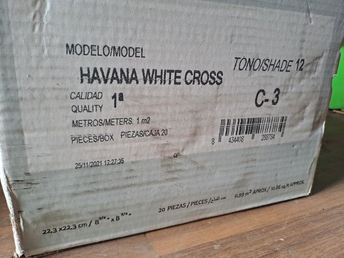 FREE Havana White Cross Porcelain Tiles