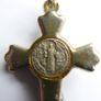 Vintage Brown Enamel Cross . Italian St Benedict Cross Charm. -2,5" Image 6