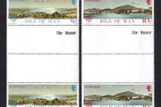 1977 Isle of Man Europa landscapes Commemorative Stamp Gutter Pairs Mint Never Hinged (MNH)