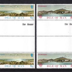 1977 Isle of Man Europa landscapes Commemorative Stamp Gutter Pairs Mint Never Hinged (MNH)