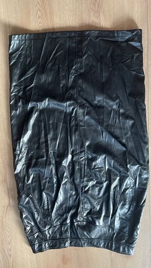 3XL Long Leather Skirt