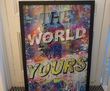 large picture with black frame
