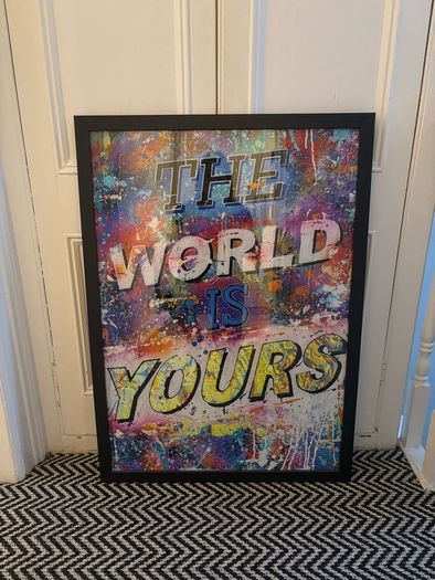 large picture with black frame