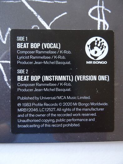 Jean Michel Basquiat art cover vinyl L.P