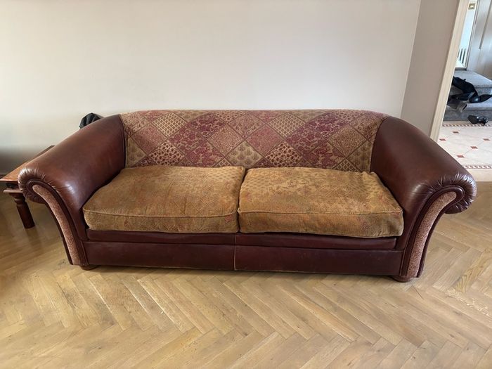 Vintage Tetrad Cleveland 3 & 4 seater sofa suite with footstool