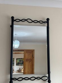 Black Metal Wall Mirror