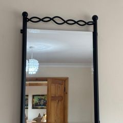 Black Metal Wall Mirror