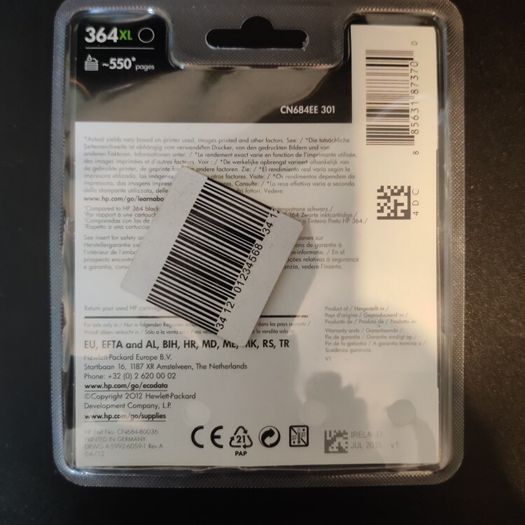 HP 364 XL Black Ink