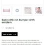 Caramella Baby Pink Cot Bumper Image 2
