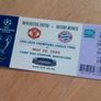 Manchester Utd v Bayern Munich Souvenir Ticket Champions League Final 1999 Image 2