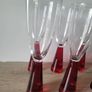 Wine glasses red stem Image 2