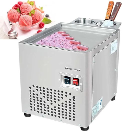 Fried Ice Cream Roll Machine Stainless Steel Pan