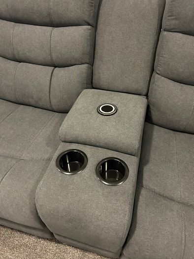 MESSIVE SALE ON RECLINER COUCHES.Drop down cupholders with  wireless chargers and USB ports. Corner Couches and 3+2 sets instock