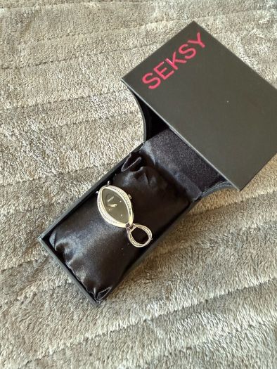 Brand new Seksy watch, silver and black
