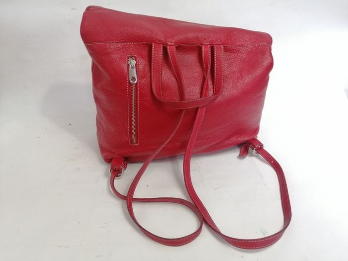 Beautiful Red Leather Backpack
