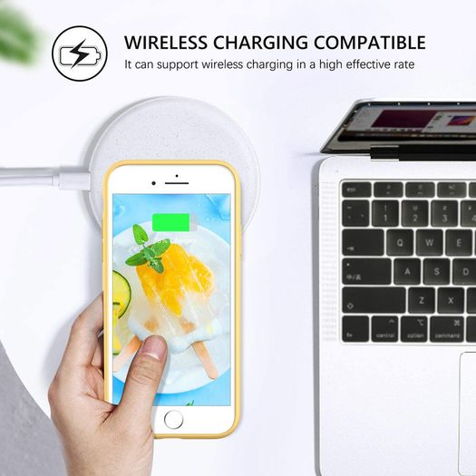 Liquid Silicone Case For iPhone 8 Plus / 7 Plus Luxury Thin Soft Phone Cover New Yellow - FHT08IP8PLK