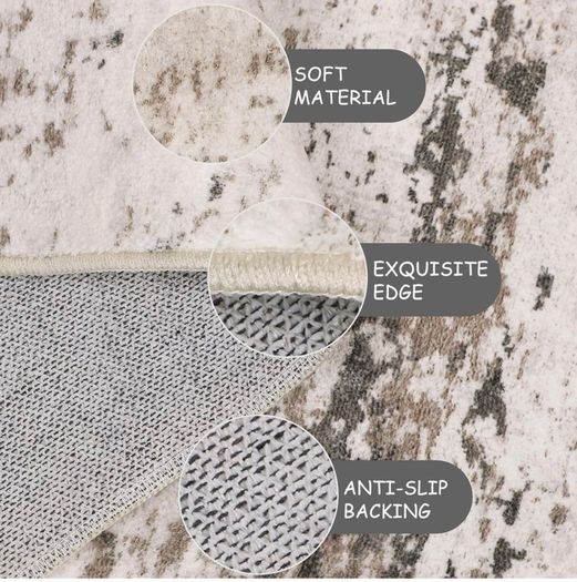 Runner Rugs for Hallway Non-slip Taupe 80x300cm Extra Long Kitchen Rug Washable Thin Hallway Runner Mat Low Pile Floor Carpet for Entrance Bathroom Laundry Bedroom