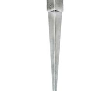 Ground Spikes 12 pcs Silver 10x10x76 cm Galvanised Steel