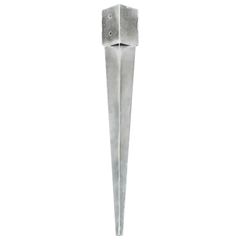 Ground Spikes 12 pcs Silver 10x10x76 cm Galvanised Steel