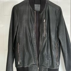 All Saints leather bomber jacket