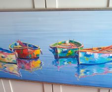 Blue Boat Painting