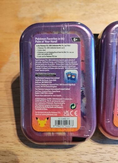 Pokemon Tcg 30th Anniversary Mini Tins X2