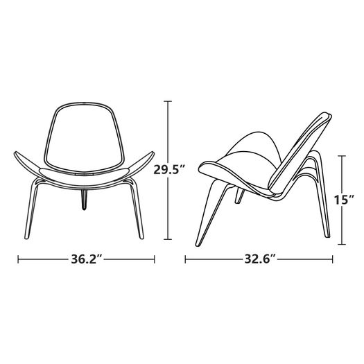 BRAND NEW Replica Red Lounge Shell Chair