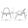 BRAND NEW Replica Red Lounge Shell Chair Image 6