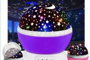 Rotating Projection Lamp USB LED Night Light Sky Moon Star Master Projector for Kids Baby Sleep Lighting