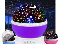 main image for ad Rotating Projection Lamp USB LED Night Light Sky Moon Star Master Projector for Kids Baby Sleep Lighting
