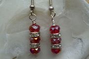 Red sparkly earrings,New,Gift,Drop earrings