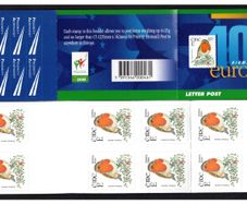 2001 Ireland E Value Robin Definitive Stamp Booklet Mint Never Hinged (MNH)