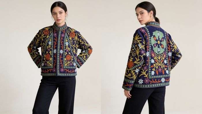 Velvet Embroidered Suzani Jacket
