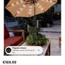 Glamhaus 2.7m Tilting Khaki Sand Parasol Umbrella Image 3