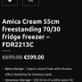 cream retro fridge Image 2