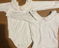 Long sleeved Peter Pan collar vests x2