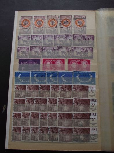 An album with Irish stamps. Reminder with duplications