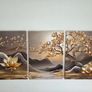 3 framed printed canvas 35x55cm each Image 3