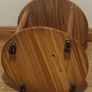 round wooden table with wheels Image 3