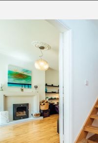 Beautiful Contemporary centre light fitting & side lamp