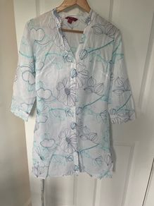 Monsoon Embroidered Linen tunic - 3 quarter length sleeve
