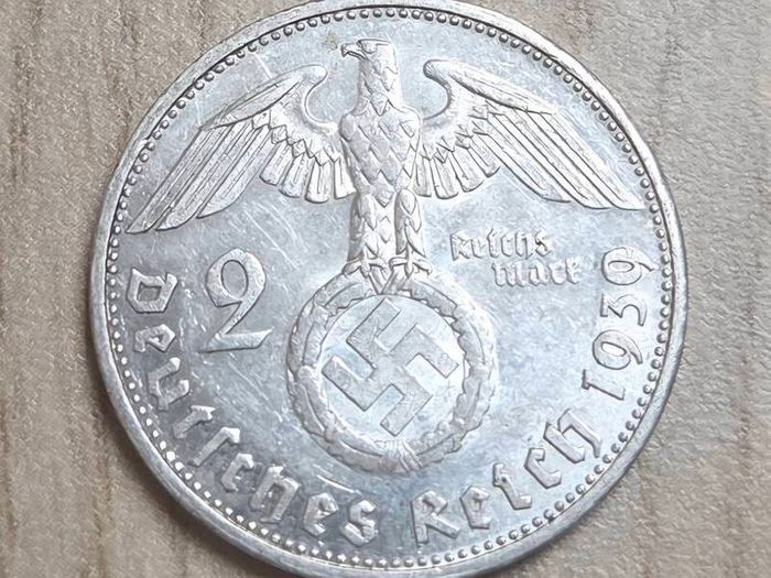 1939 Germany 2 Reichsmark Paul von Hindenburg